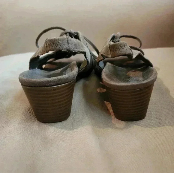 Vionic Kalie Wedge Sandal with Fringe Brown Greige Size 7 - Picture 4 of 7